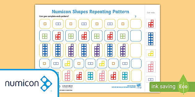 👉 Numicon Shapes Repeating Pattern Activity - Twinkl